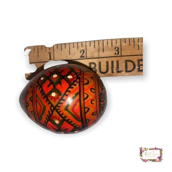 Collectible Decorative Hand Painted Wood Egg - Picture 7 of 9